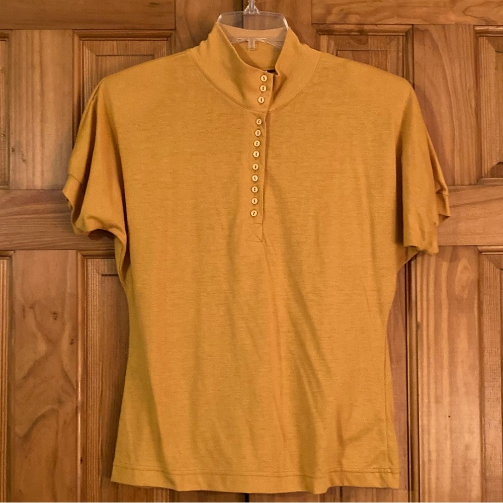 NWOT Vintage 80s CSL Cherry Stix Ltd. Mock Neck Top Blouse Size M
